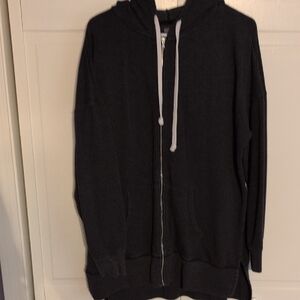 Aerie Extra Long Dark Gray Hoodie